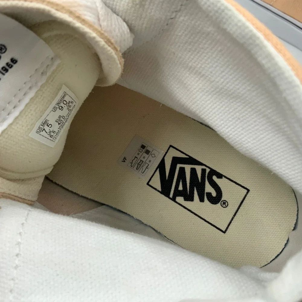 Vans‎ Sk8-Hi High Top Sneakers Tan Suede Canvas Womens 9 Mens 7.5 721454